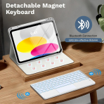 MoKo Apple iPad A16 Klavyeli Klf (11 in)-White