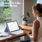 MoKo Apple iPad A16 Klavyeli Klf (11 in)-Lavender Purple