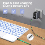 MoKo Apple iPad A16 Klavyeli Klf (11 in)-Lavender Purple