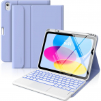 MoKo Apple iPad A16 Klavyeli Klf (11 in)-Lavender Purple