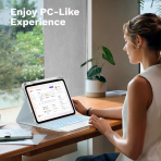 MoKo Apple iPad A16 Klavyeli Klf (11 in)-Sky Blue