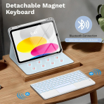 MoKo Apple iPad A16 Klavyeli Klf (11 in)-Sky Blue