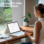 MoKo Apple iPad A16 Klavyeli Klf (11 in)-Flowers