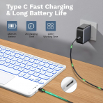 MoKo Apple iPad A16 Klavyeli Klf (11 in)-Flowers