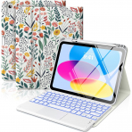 MoKo Apple iPad A16 Klavyeli Klf (11 in)-Flowers