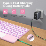 MoKo Apple iPad A16 Klavyeli Klf (11 in)-Gold Marble