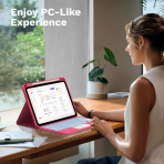 MoKo Apple iPad A16 Klavyeli Klf (11 in)-Pink