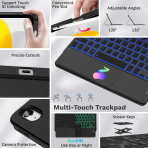 MoKo Apple iPad A16 Klavyeli Klf (11 in)-Black