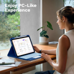 MoKo Apple iPad A16 Klavyeli Klf (11 in)-Blue Starry Sky