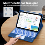 MoKo Apple iPad A16 Klavyeli Klf (11 in)-Blue Starry Sky