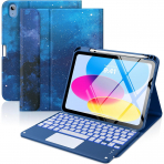 MoKo Apple iPad A16 Klavyeli Klf (11 in)-Blue Starry Sky