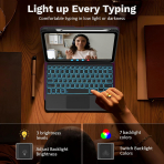 MoKo Apple iPad A16 Klavyeli K�l�f (11 in�)-Dark Purple