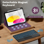 MoKo Apple iPad A16 Klavyeli K�l�f (11 in�)-Dark Purple