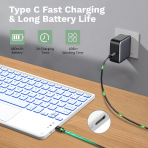 MoKo Apple iPad A16 Klavyeli K�l�f (11 in�)-Green