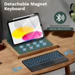 MoKo Apple iPad A16 Klavyeli K�l�f (11 in�)-Midnight Green