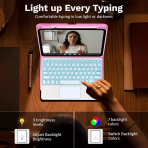 MoKo Apple iPad A16 Klavyeli K�l�f (11 in�)-Peony