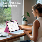 MoKo Apple iPad A16 Klavyeli K�l�f (11 in�)-Peony