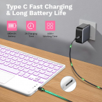 MoKo Apple iPad A16 Klavyeli K�l�f (11 in�)-Persian Pink