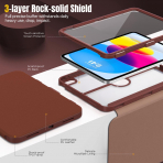 MoKo Apple iPad A16 Standl Klf (11 n)-Brown