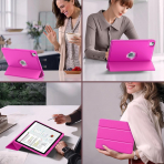 MoKo Apple iPad Air M2 Smart Cover Klf (13 in)-Pitaya Red