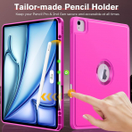 MoKo Apple iPad Air M2 Smart Cover Klf (13 in)-Pitaya Red