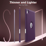 MoKo Apple iPad Air M2 Smart Cover Klf (13 in)-Dark Purple 