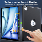 MoKo Apple iPad Air M2 Smart Cover Klf (13 in)-Black 