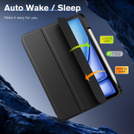 MoKo Apple iPad Air M2 Smart Cover Klf (11 in)-Black 