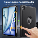 MoKo Apple iPad Air M2 Smart Cover Klf (11 in)-Black 