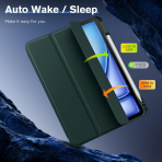 MoKo Apple iPad Air M2 Smart Cover Klf (11 in)-Midnight Green 