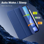 MoKo Apple iPad Air M2 Smart Cover Klf (11 in)-Navy Blue 