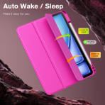 MoKo Apple iPad Air M2 Smart Cover Klf (11 in)-Pitaya Red 