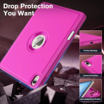 MoKo Apple iPad Air M2 Smart Cover Klf (11 in)-Pitaya Red 