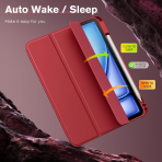 MoKo Apple iPad Air M2 Smart Cover Klf (11 in)-Red