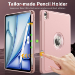 MoKo Apple iPad Air M2 Smart Cover Klf (11 in)-Rose Gold 