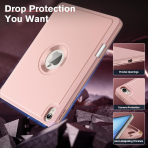 MoKo Apple iPad Air M2 Smart Cover Klf (11 in)-Rose Gold 