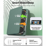  MoKo Apple iPad Pro M4 Manyetik Klf (11 in)-Midnight Green 