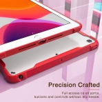 MoKo iPad Şeffaf Kılıf (10.2 inç)(7.Nesil)-Red