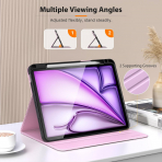 MoKo Deri Folyo iPad Air 6.Nesil Klf (11 in)-Pink