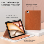 MoKo Deri Folyo iPad Air 6.Nesil Klf (11 in)-Brown