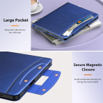 MoKo Deri Folyo iPad Air 6.Nesil Klf (11 in)-Brilliant Blue