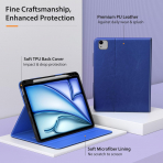 MoKo Deri Folyo iPad Air 6.Nesil Klf (11 in)-Brilliant Blue
