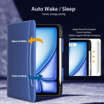 MoKo Deri Folyo iPad Air 6.Nesil Klf (11 in)-Brilliant Blue