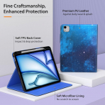 MoKo Deri Folyo iPad Air 6.Nesil Klf (11 in)-Blue Starry Sky
