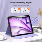 MoKo Deri Folyo iPad Air 6.Nesil Klf (11 in)-Purple Marble 