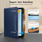 MoKo Apple iPad A16 Deri Folyo Klf (11 in)-Dark Blue