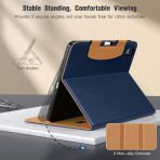 MoKo Apple iPad A16 Deri Folyo Klf (11 in)-Dark Blue