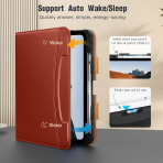 MoKo Apple iPad A16 Deri Folyo Klf (11 in)-Brown