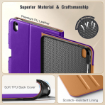 MoKo Apple iPad A16 Deri Folyo Klf (11 in)-Purple