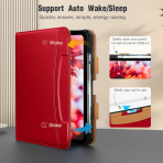 MoKo Apple iPad A16 Deri Folyo Klf (11 in)-Red